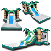inflatable water slide jungle combo